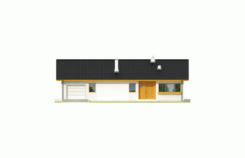 Projekt domu jednorodzinnego Eryk G1 MULTI-COMFORT - elewacja 1
