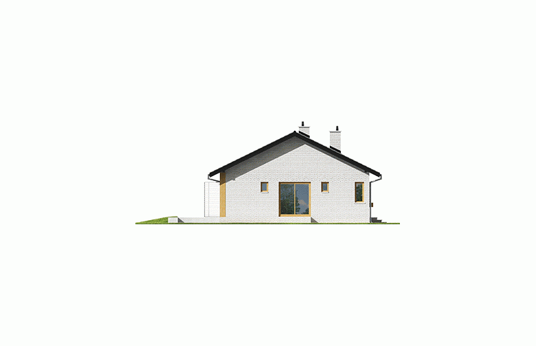 Projekt domu jednorodzinnego Eryk III - elewacja 2