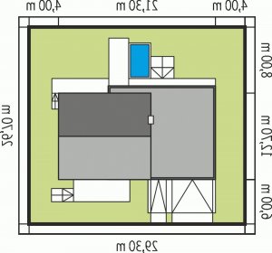 Usytuowanie budynku EX 11 G2 (wersja D) soft w wersji lustrzanej