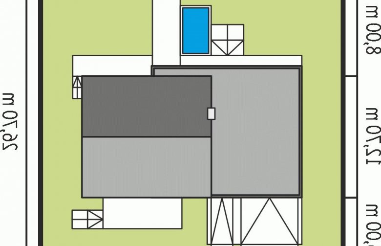 Projekt domu nowoczesnego EX 11 G2 (wersja D) soft - Usytuowanie - wersja lustrzana