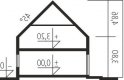 Projekt domu jednorodzinnego EX 15 soft - przekrój 1