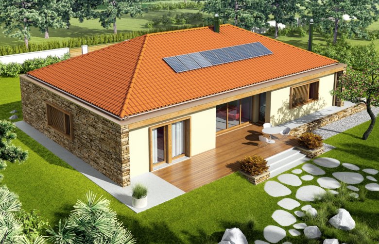 Projekt domu energooszczędnego EX 8 G2 (wersja D) soft