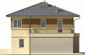 Projekt domu piętrowego Fernando G1 (bliźniak) - elewacja 2