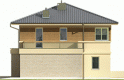 Projekt domu piętrowego Fernando G1 (bliźniak) - elewacja 4