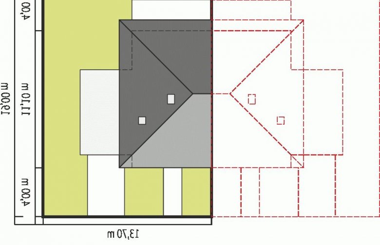 Projekt domu piętrowego Fernando G1 (bliźniak) - Usytuowanie - wersja lustrzana