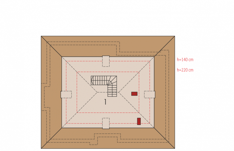 Projekt domu jednorodzinnego Flo II MULTI-COMFORT - poddasze do adaptacji