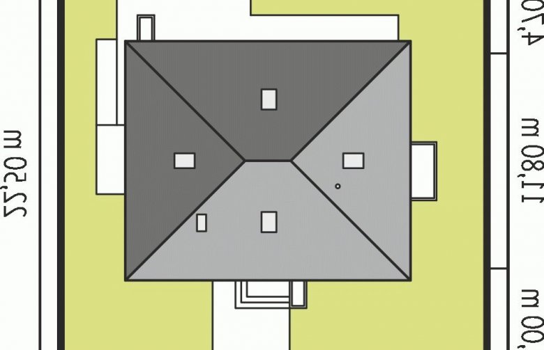 Projekt domu jednorodzinnego Flo II MULTI-COMFORT - Usytuowanie - wersja lustrzana