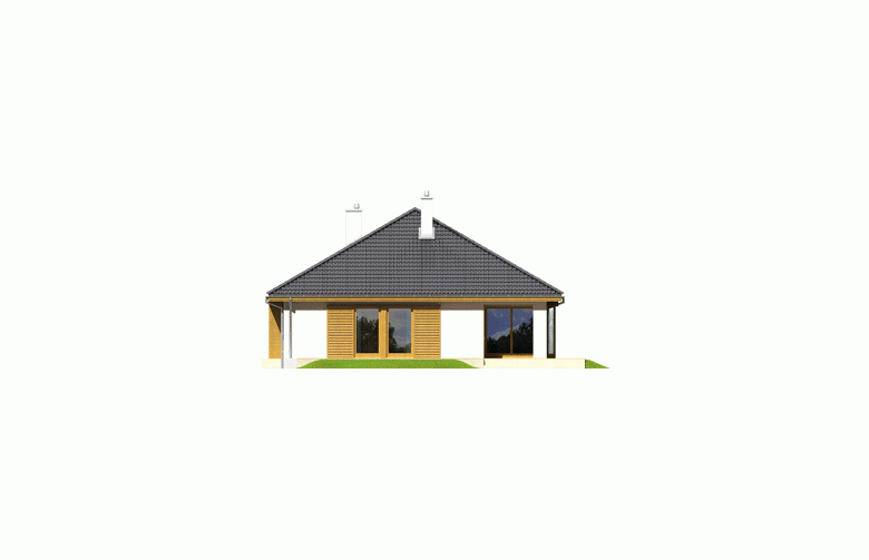 Projekt domu jednorodzinnego Glen II G1 MULTI-COMFORT - elewacja 3