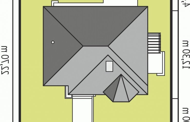 Projekt domu jednorodzinnego Helena ENERGO - Usytuowanie - wersja lustrzana