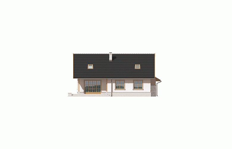 Projekt domu jednorodzinnego Lote III G2 - elewacja 3
