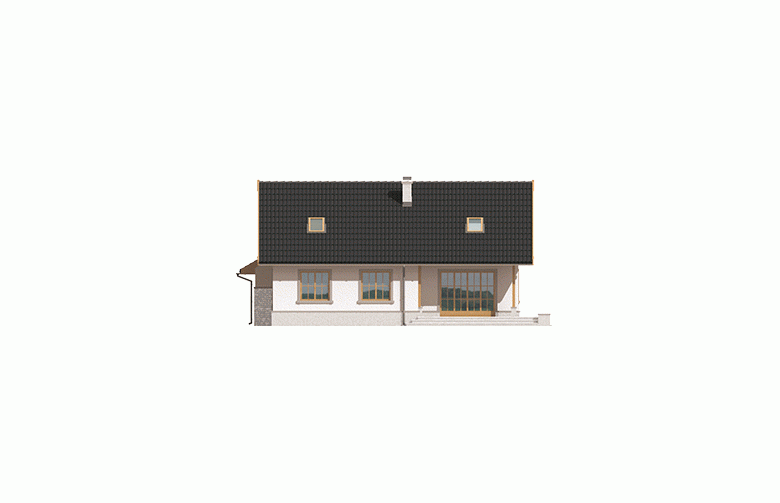 Projekt domu jednorodzinnego Lote III G2 - elewacja 3