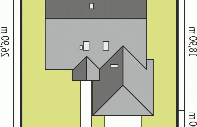 Projekt domu jednorodzinnego Lote III G2 - Usytuowanie - wersja lustrzana