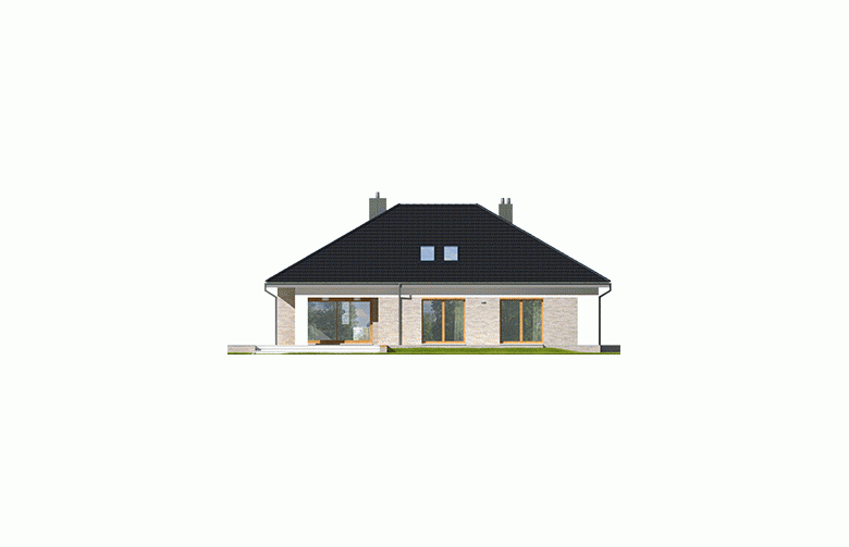 Projekt domu jednorodzinnego Marcel IV G2 - elewacja 3