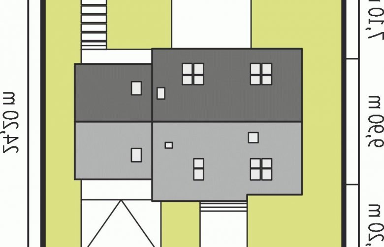 Projekt domu jednorodzinnego Marcin III G2 Mocca - Usytuowanie - wersja lustrzana
