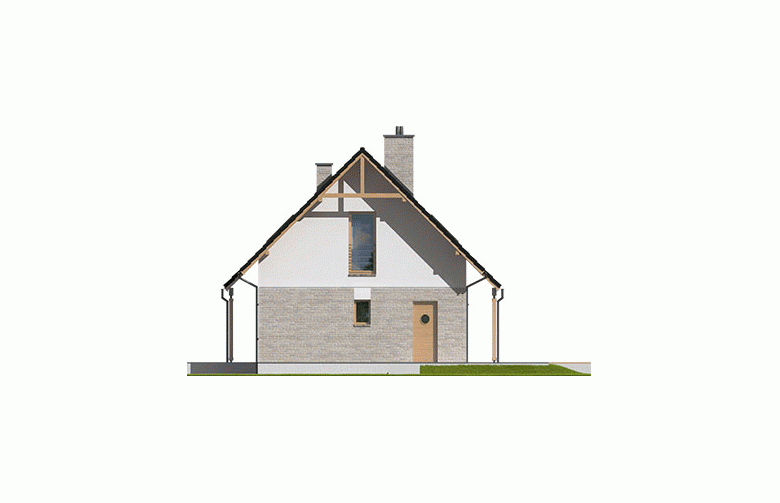 Projekt domu jednorodzinnego Oli - elewacja 4