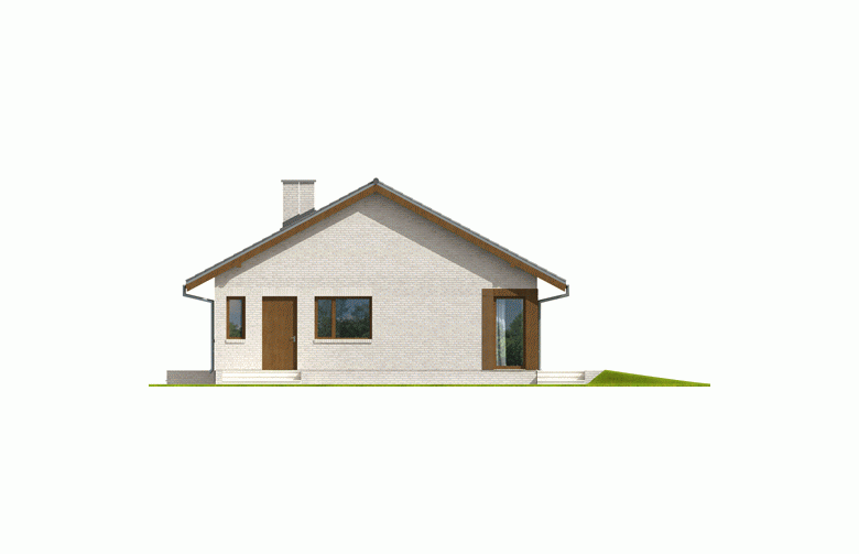 Projekt domu jednorodzinnego Rafael V - elewacja 2