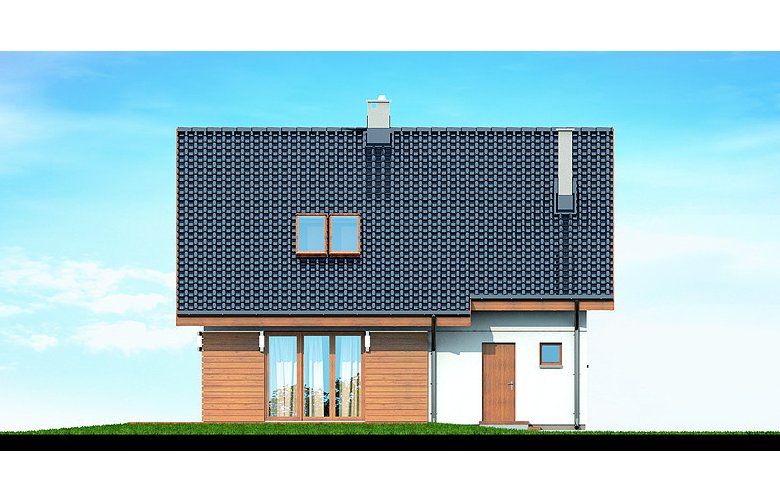 Projekt domu jednorodzinnego Armanda Mała Bis - elewacja 3