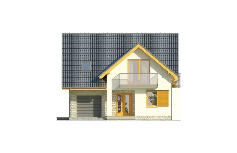 Projekt domu z poddaszem BELLA 5 - elewacja 4