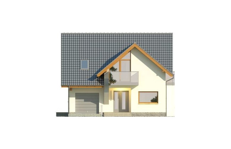 Projekt domu z poddaszem BELLA 6 - elewacja 4