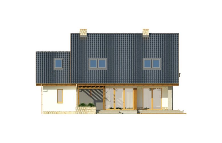 Projekt domu jednorodzinnego LAGUNA 2 - elewacja 2