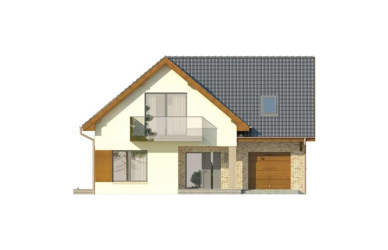 Projekt domu jednorodzinnego GUARANA 2 - elewacja 4