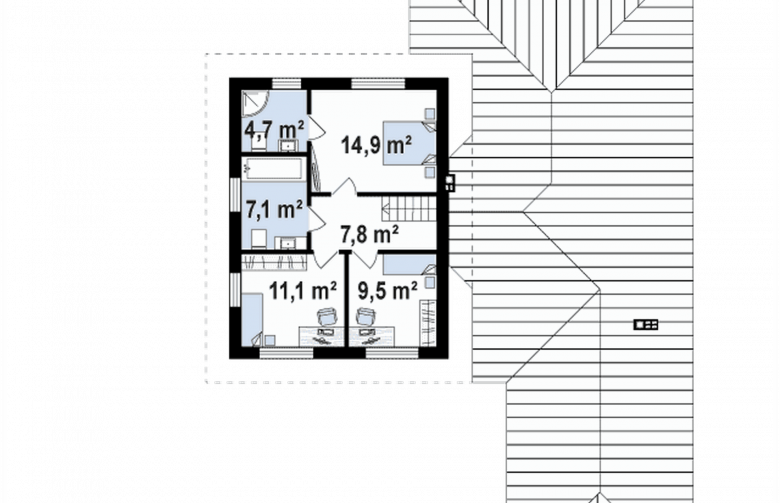 Projekt domu piętrowego Z335 - 
