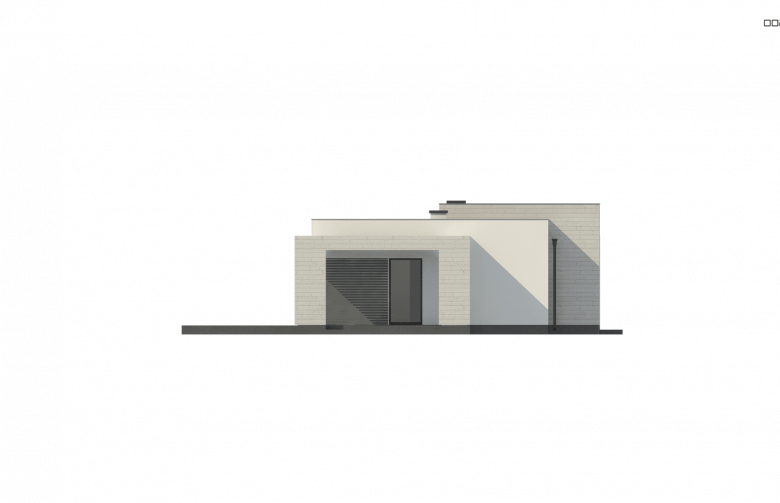 Projekt domu parterowego Zx68 - elewacja 1