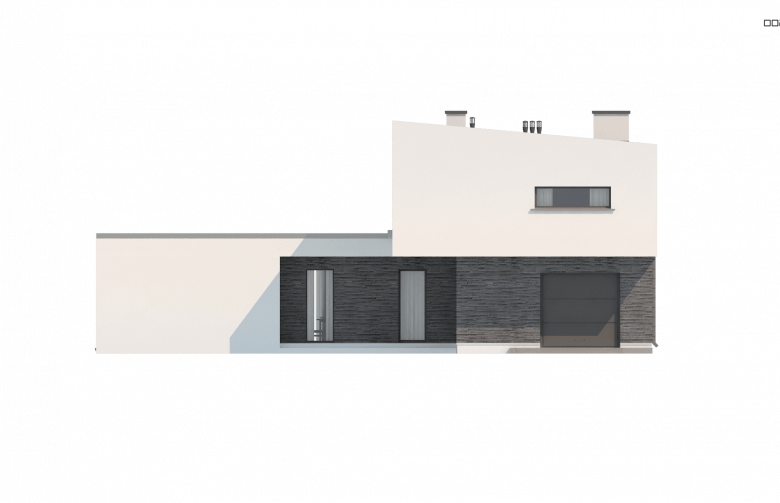 Projekt domu nowoczesnego Zx70 - elewacja 3