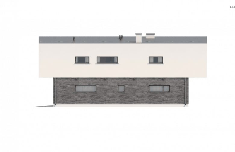 Projekt domu nowoczesnego Zx70 - elewacja 4