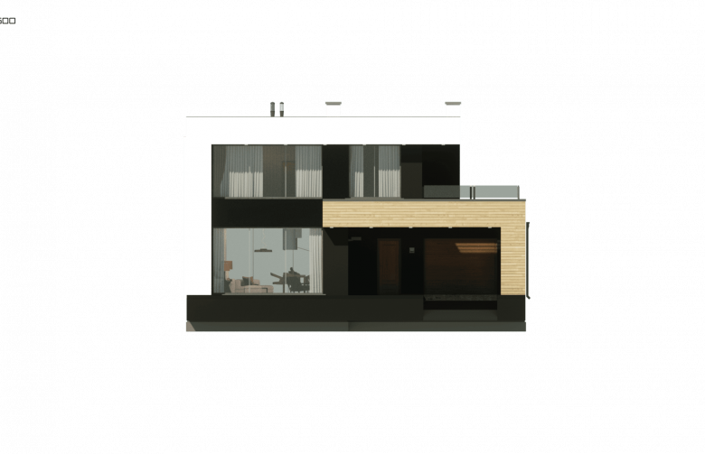 Projekt domu piętrowego Zx123 - elewacja 1