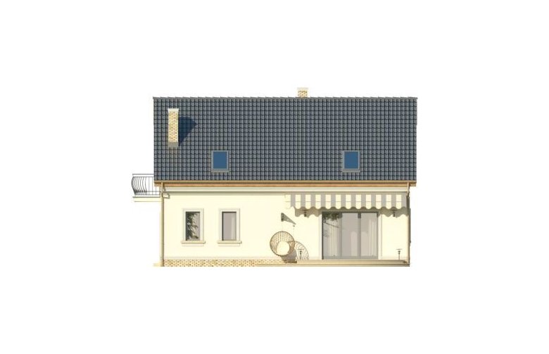 Projekt domu jednorodzinnego CEKIN 2 - elewacja 2