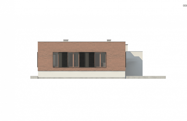 Projekt domu nowoczesnego Zx132 - elewacja 1