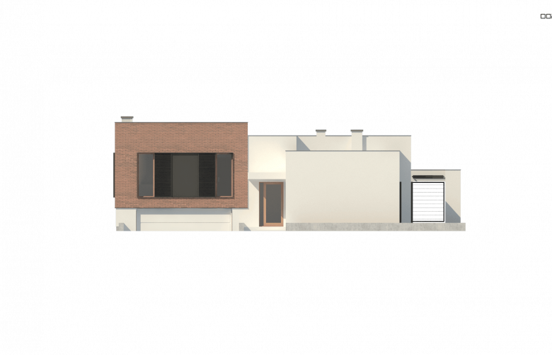Projekt domu nowoczesnego Zx132 - elewacja 2