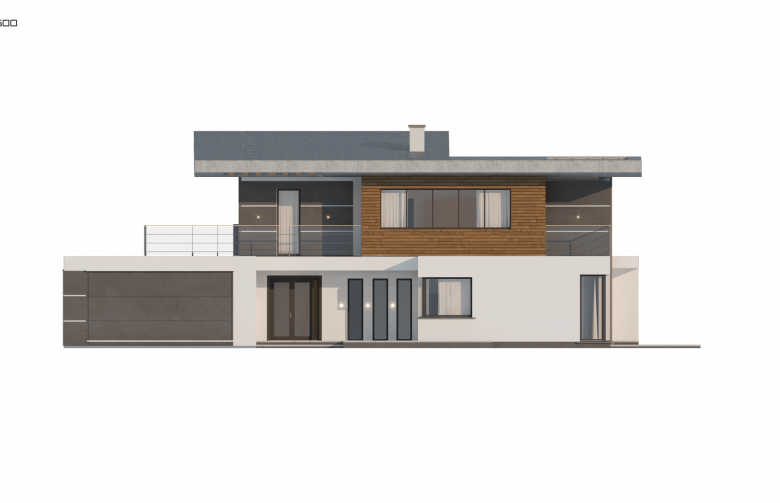 Projekt domu piętrowego Zx22 - elewacja 3