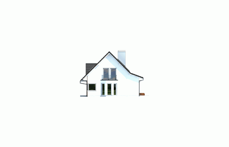Projekt domu z poddaszem Demi G1 (wersja C) - elewacja 2