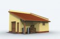 Projekt garażu G159 garaż jednostanowiskowy z pomieszczeniem gospodarczym - wizualizacja 0