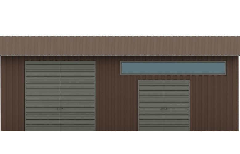 Projekt domu energooszczędnego G118 - Budynek garażowy - elewacja 1