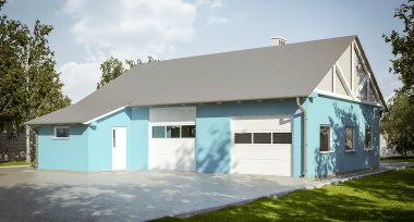 Projekt domu G229 - Budynek garażowo - gospodarczy