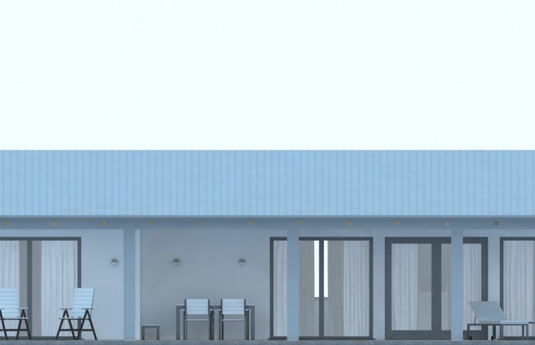 Projekt domu letniskowego G231 - Budynek letniskowy - elewacja 1