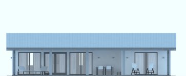 Elewacja projektu G231 - Budynek letniskowy - 1 - wersja lustrzana