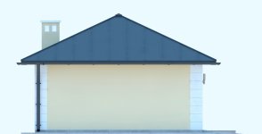Elewacja projektu G241 - Budynek garażowo - gospodarczy - 2 - wersja lustrzana