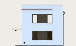 Elewacja projektu G271 - Budynek garażowo - gospodarczy - 4 - wersja lustrzana