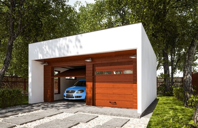 Projekt domu energooszczędnego G285 - Budynek garażowy