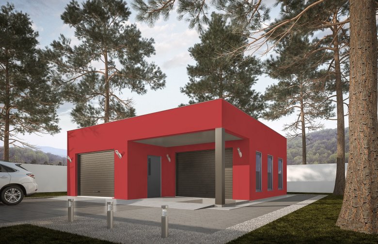 Projekt domu energooszczędnego G289 - Budynek garażowy