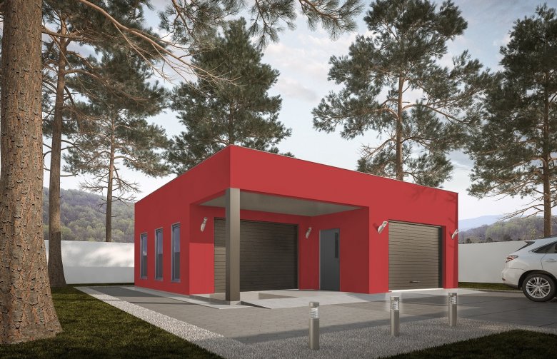 Projekt domu energooszczędnego G289 - Budynek garażowy