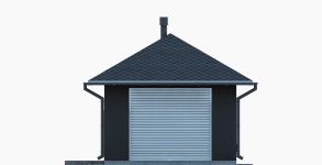Elewacja projektu G265 - Budynek garażowo - gospodarczy - 1 - wersja lustrzana