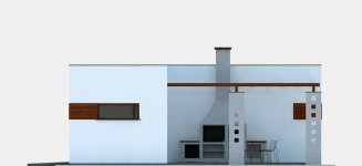 Elewacja projektu G290 - Budynek garażowo - gospodarczy - 2