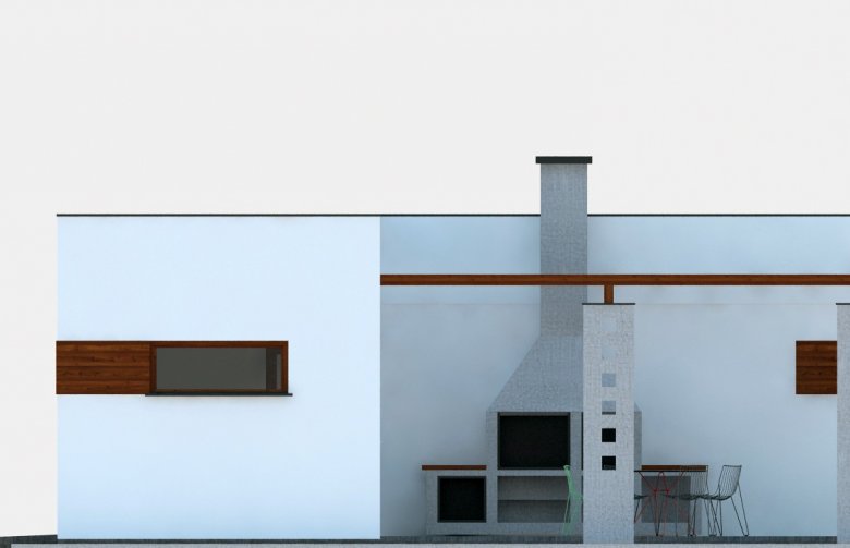 Projekt domu energooszczędnego G290 - Budynek garażowo - gospodarczy - elewacja 2