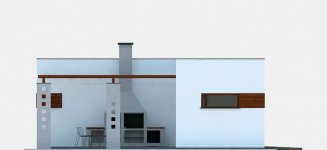 Elewacja projektu G290 - Budynek garażowo - gospodarczy - 2 - wersja lustrzana