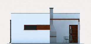 Elewacja projektu G290 - Budynek garażowo - gospodarczy - 3 - wersja lustrzana